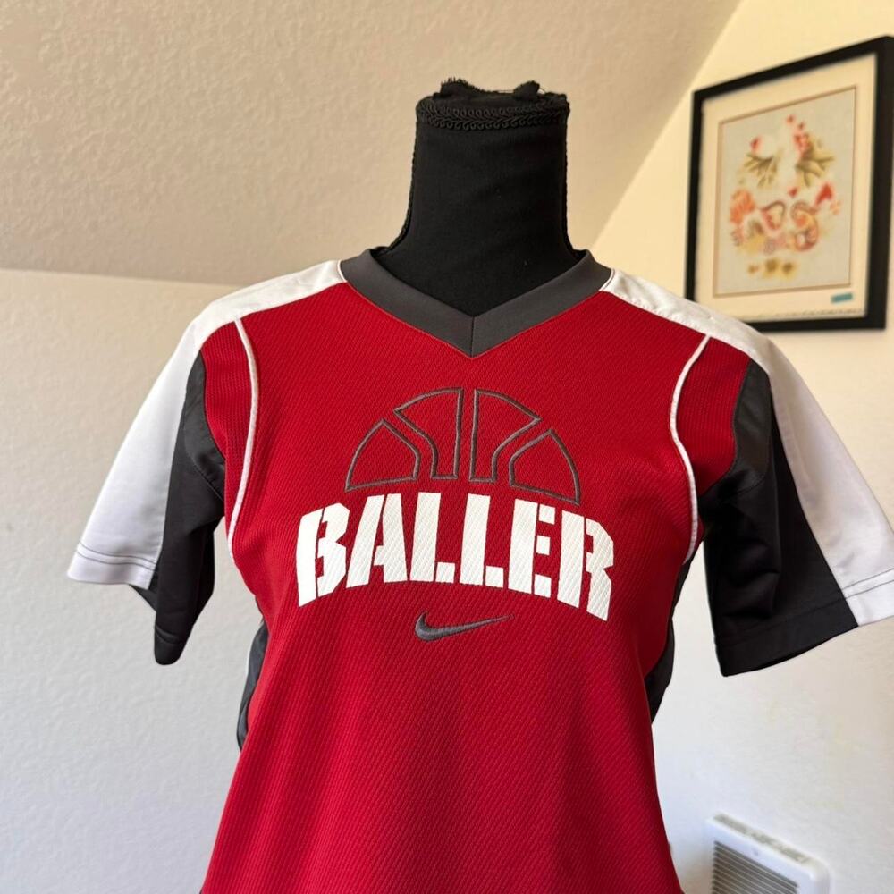 Nike dry fit Red and black nike basketball jersey youth S 8 sporty streetwear‎